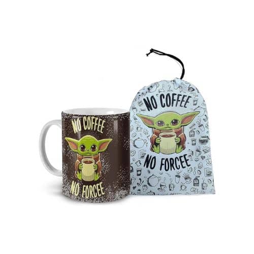 Caneca Geek Nerd No Coffee No Forcee com Saquinho